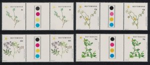 Botswana Flowering Plants 4v Gutter Pairs Traffic Lights 1988 MNH SG#665-668