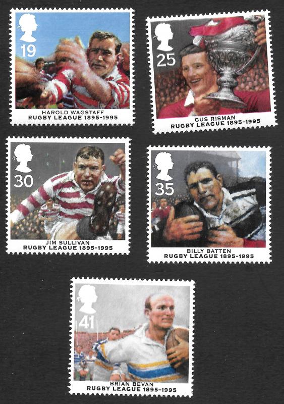 1995 Gr. Britain Sc# 1629-33 MNH/OG Rugby League Set of 5