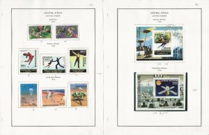 Central Africa Stamp Collection on 24 Steiner Pages, 1976-1990 BOB, JFZ