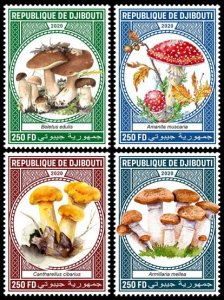 DJIBUTI - 2020 - Mushrooms - Perf 4v Set  -  Mint Never Hinged