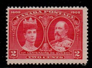 Canada Sc 98 1908 2c Edward VII & Alexandra stamp mint NH
