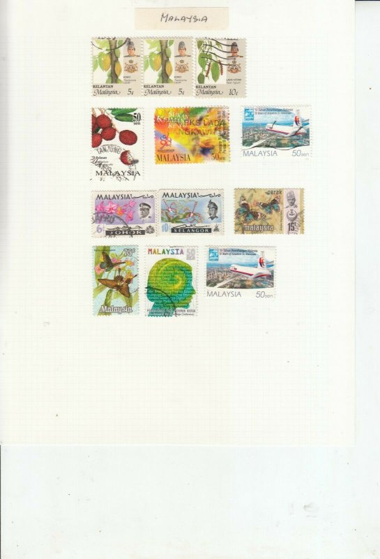 MALAYSIA / STATES  6 ALBUM PAGES OF MINT/USED VALUES/SETS