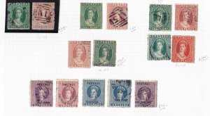 1861-81 GRENADA, 15 values of the period - 2 signed Oliva