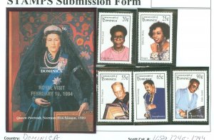 Dominica #1689/1740-1744 Mint (NH) Souvenir Sheet