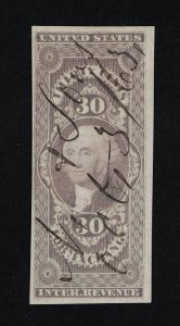 GENUINE SCOTT #R51a F-VF 1862-71 LILAC 1ST ISSUE FOREIGN EXCHANGE IMPERF #18528