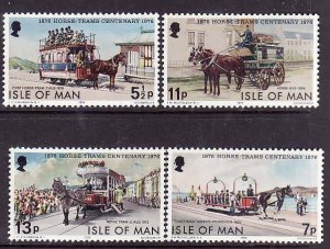 Isle of Man-Sc#82-5- id8-unused NH set-Horse Trams-Transportation-1976-
