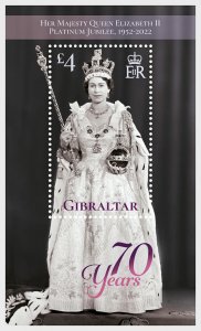 Gibraltar - Postfris/MNH - Sheet Platinum Jubilee Queen Elizabeth 2022