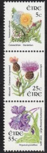 IRELAND 2007 5c-55c Flowers; Scott 1724-26; MNH