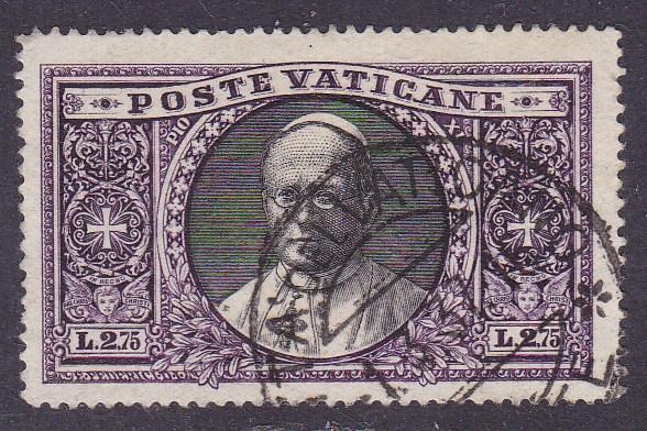 Vatican City 1933  L.2.75 Pope Pius XI  VF/(0) with Nice Circular Date Stamp