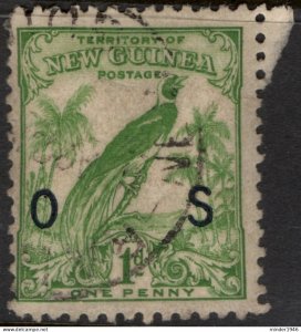 NEW GUINEA 1932 1d Green Opt O.S SGO42 Used