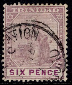 TRINIDAD EDVII SG140, 6d dull & bright purple, USED. Cat £17.