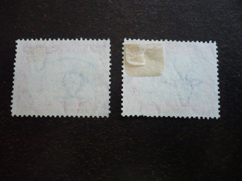 Stamps - South West Africa - Scott# 109a, 109b - Used Pair of Stamps