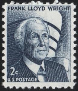 SC#1280 2¢ Frank Lloyd Wright Single (1966) MNH