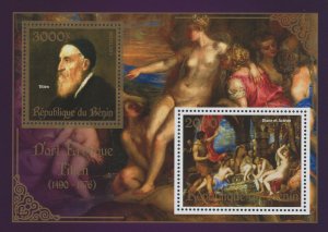 Erotic Art Paintings Titien Souvenir Sheet of 2 Stamps Mint NH