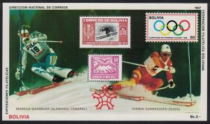 Bolivia Slalom Winter Olympic Games Winners MS 1988 MNH MI#Block 167