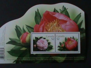 CANADA-2008 SC#2260-LOVELY BEAUTIFUL PEONIES-SPECIAL EDITION STYLE MNH S/S-VF