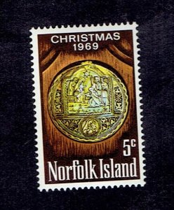 NORFOLK ISLAND SCOTT#125 1969 5c CHRISTMAS - MNH