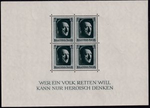 Sc# B104 Germany 1937 MNH SS Souvenir Sheet CV $240.00