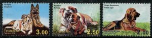 HERRICKSTAMP NEW ISSUES TADZHIKISTAN Sc.# 432-34 Dogs 2014