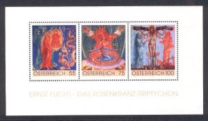 Austria 2009 Rosary Triptych, Scott No(s).  2222 MNH Souvenir Sheet