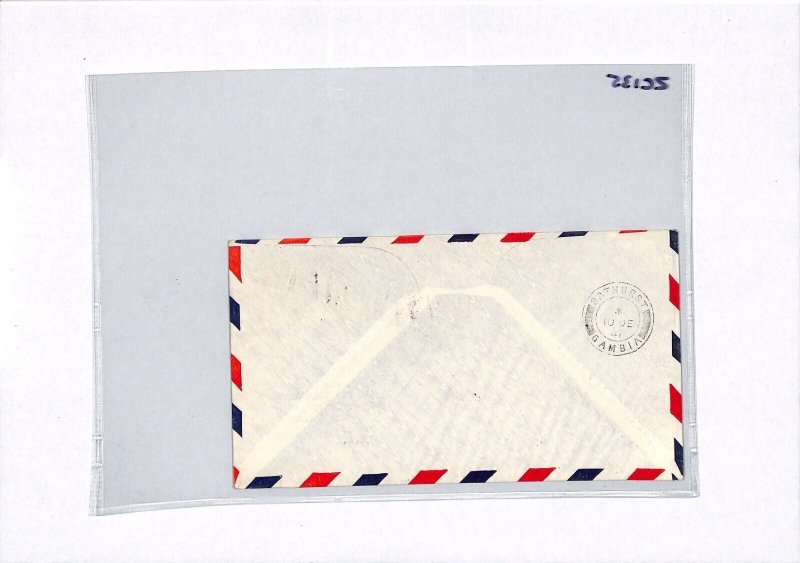 TRINIDAD & TOBAGO Air Mail FIRST FLIGHT GAMBIA USA Pennsylvania 1941 ZC135