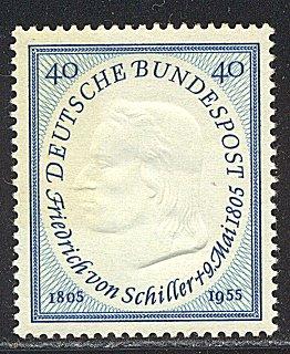 GERMANY 40% of CAT SALE - #727 Mint NH - 1955 40pf Schiller