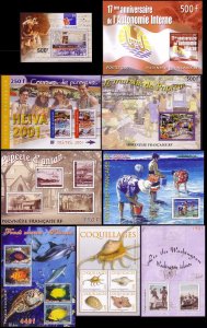 Fr. Polynesia Collection Valeur Faciale XPF 3470 1999 MNH SG#MS862=MS1053