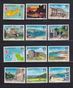 Alderney 1-12 Set MNH Various