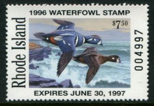 RI-8 US $7.50 Rhode Island Waterfowl Stamp, MNH