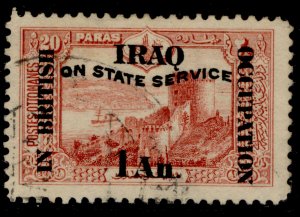 IRAQ GV SG O34, 1a on 20pa red, FINE USED.