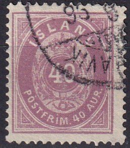 Iceland #18  F-VF Used CV $47.50 (Z7782)