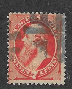 US #149   7c Edwin M Stanton vermillion (U) CV  $100.00