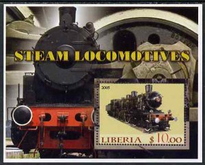 LIBERIA - 2005 - Steam Locomotives #3 - Perf Min Sheet - MNH - Private Issue