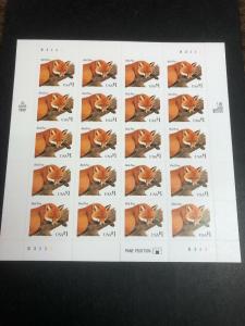 US SHEET SCOTT#3036, STAMP RED FOX sheet OF 20 Unused 2 Lines Through S