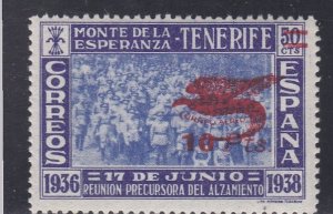 Spain Canarias Tenerife Local Issue, Surcharged, Mint LH