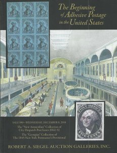 Beginning of U.S. Postage Stamps, Robert A. Siegel, Sale 999, Dec. 8, 2010