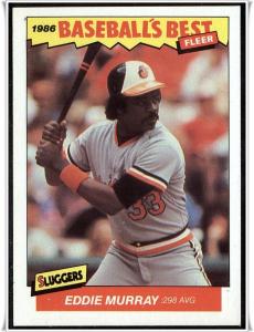 1986 Fleer Sluggers/Pitchers #25	Eddie Murray 