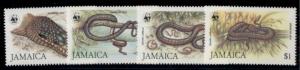 JAMAICA #591-4, Complete Snake set, og, NH, VF, Scott $45.50
