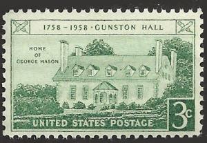 # 1108 MINT NEVER HINGED GUNSTON HALL VIRGINIA