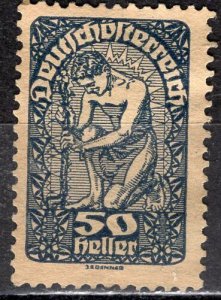 Austria; 1920: Sc. # 215a: MH Single Stamp > Thick paper