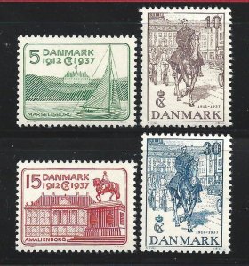 1937 Denmark - No. 249/252 4 MNH/** values