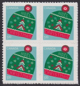 Canada 3135 Christmas Warm and Cozy Hat $1.20 block (4 stamps) MNH 2018