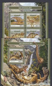 Djibouti 2017 - DINOSAURS - Sheet + S.S. - MNH