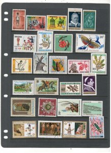 RWANDA COLLECTION ON STOCK SHEET MINT/USED