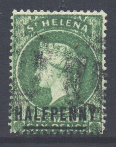 Saint Helena Scott 33 - SG35, 1884 Victoria 1/2d on 6d used