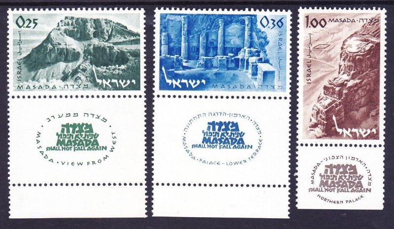 Israel 272-74 MNH w/tabs 1965 Views and Ruins of Masada Set of 3