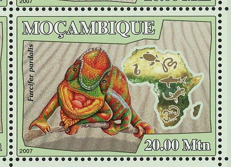 Lizards Chamaeleo Jacksonii Brookesia Varanus Niloticus S/S MNH #2991-2996