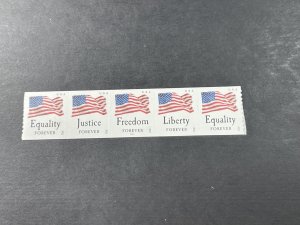 U.S.# 4636b-MINT/NEVER HINGED--PLATE # COIL STRIP OF 5--(P#P1111)-----2012