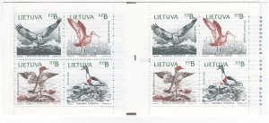 Lithuania 1992 MNH Sc 430a Birds of the Baltic Shores Booklet