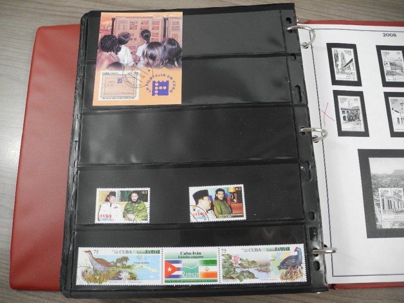 CUBA(2002-2008), Stamp Collection in stock pages(Kenmore binder)